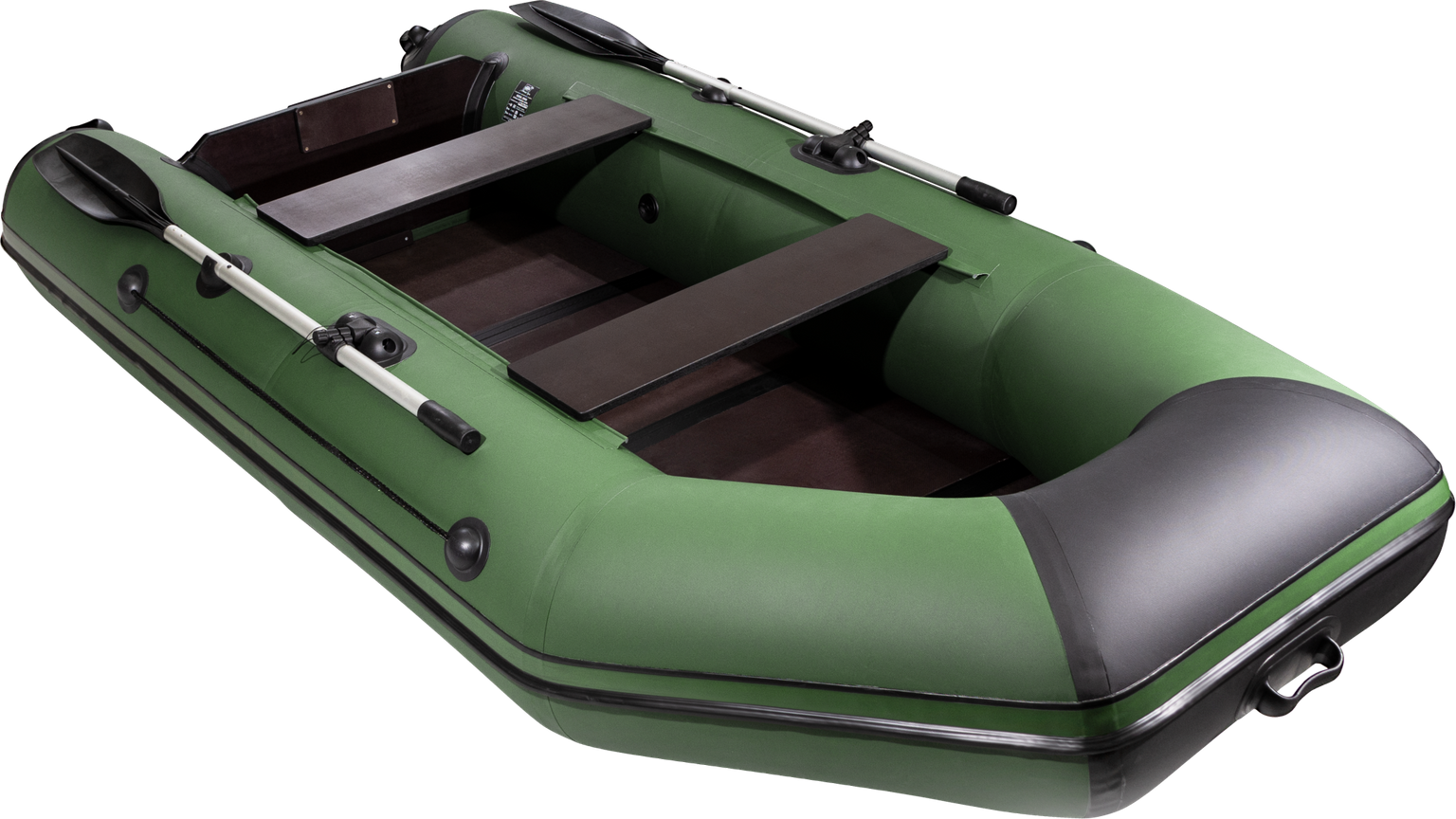 Надувная лодка ПВХ, АКВА 3200 слань-книжка киль, зеленый/черный 00189161 - фото 3