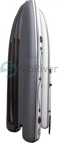 Надувная лодка ПВХ Allaska-Drive 390 Lux, фальшборт, серый/серый, SibRiver ALDL390GG-F - фото 3