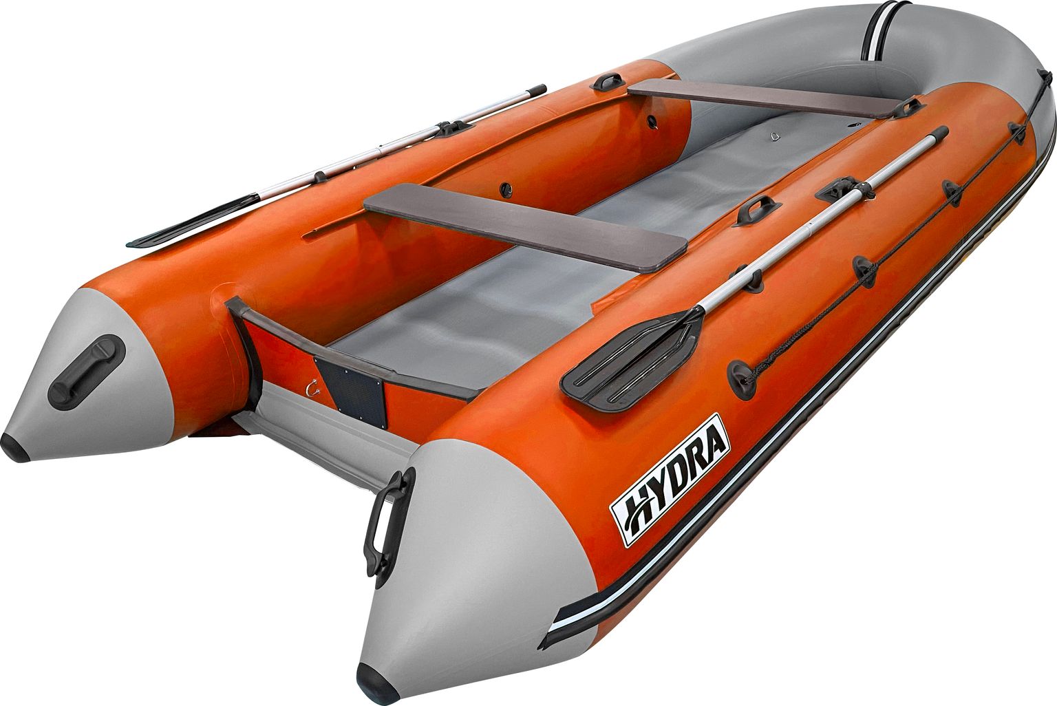 Надувная лодка ПВХ, HYDRA NOVA 420 НДНД, оранжевый-св.серый, PRO, (PC) Кодтовара: NOVPROW420OLG-PC