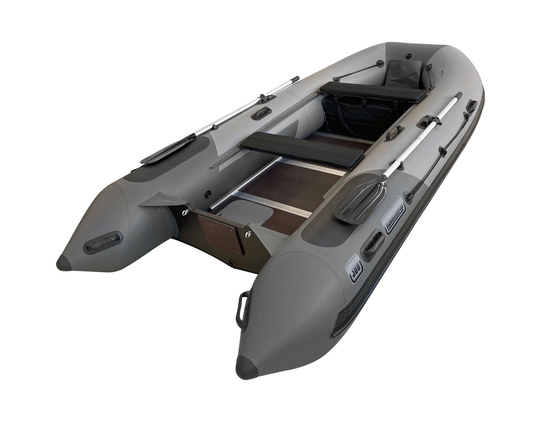 Надувная лодка ПВХ, Навигатор 380C, серый-графит, FORZA FM-N380CGGF, цвет серый/графит