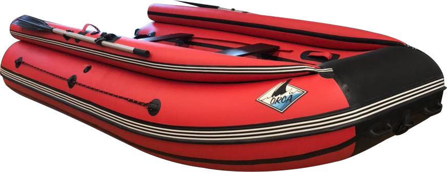 Надувная лодка ПВХ, ORCA 400F НДНД, фальшборт, красный/черный ORCA400RB-F, цвет красный/черный - фото 4