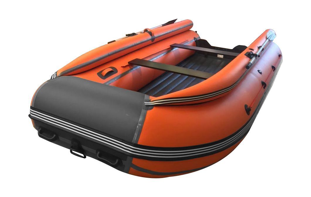 Надувная лодка ПВХ, ORCA 400F НДНД, фальшборт, оранжевый/черный ORCA400OB-F, цвет оранжевый/черный - фото 4