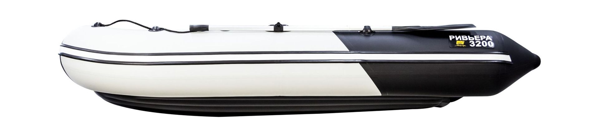 Надувная лодка ПВХ, Ривьера Компакт 3200 НДНД Комби, светло-серый/черный 4603725303478, размер 810х200 - фото 5