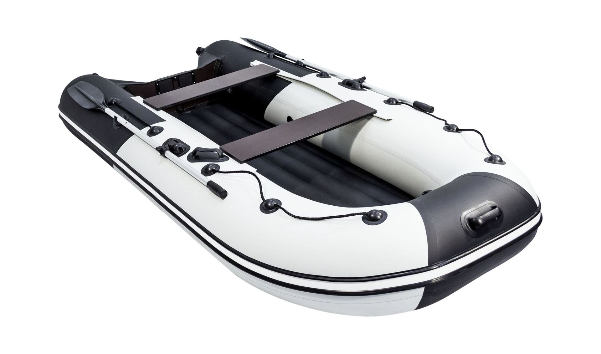 Надувная лодка ПВХ, Ривьера Компакт 3200 НДНД Комби, светло-серый/черный 4603725303478, размер 810х200 - фото 3