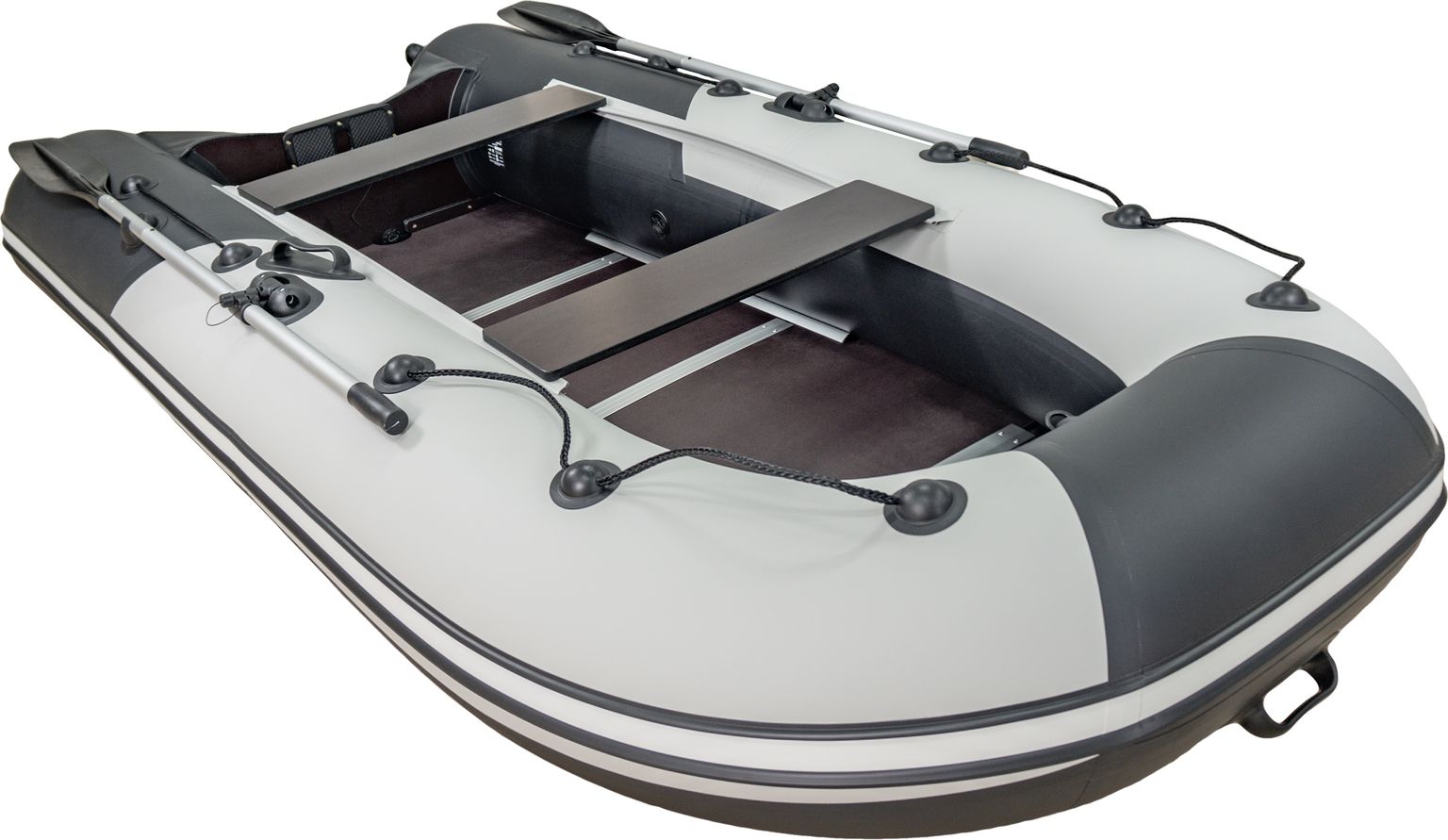 Надувная лодка ПВХ, Ривьера Компакт 3200 СК Комби, светло-серый/черный 4603725300545, размер 810х200 - фото 3