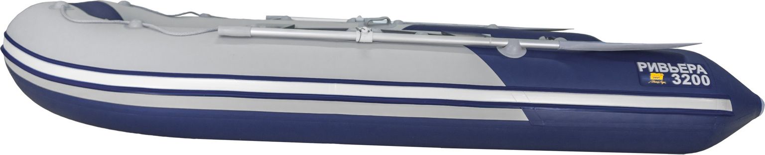 Надувная лодка ПВХ, Ривьера Компакт 3200 СК Комби, светло-серый/синий 4603725300521, размер 810х200 - фото 7