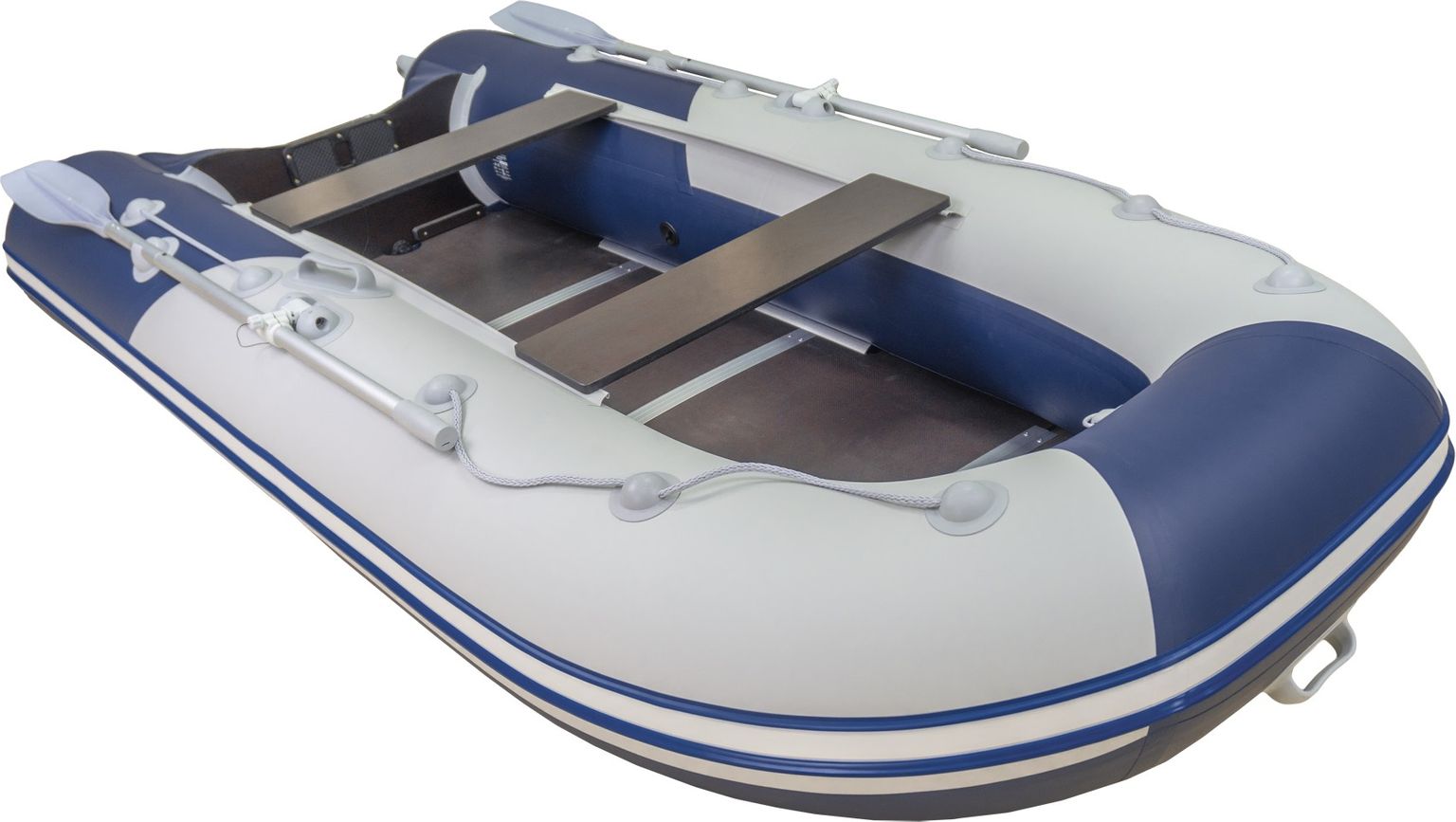 Надувная лодка ПВХ, Ривьера Компакт 3200 СК Комби, светло-серый/синий 4603725300521, размер 810х200 - фото 3