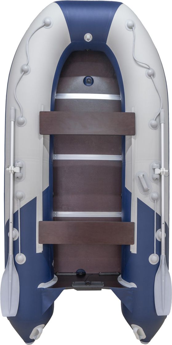 Надувная лодка ПВХ, Ривьера Компакт 3200 СК Комби, светло-серый/синий 4603725300521, размер 810х200 - фото 1