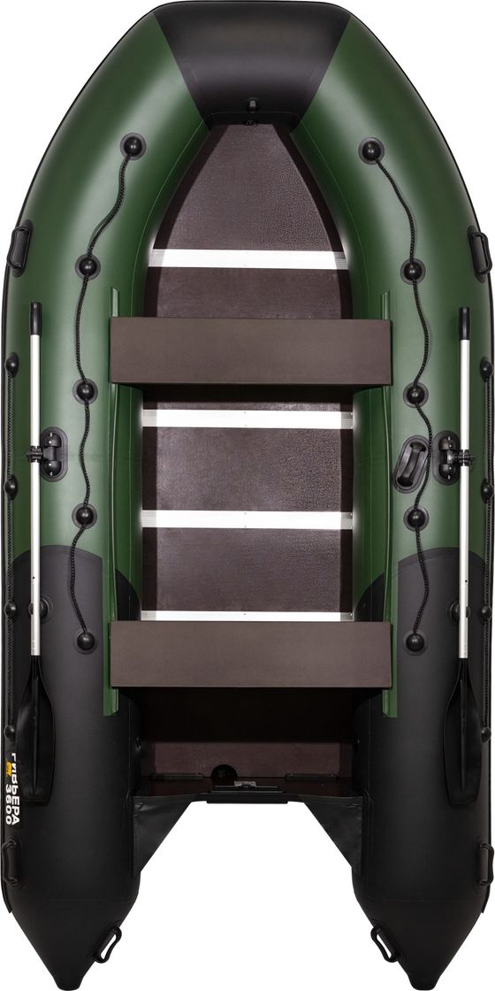 Надувная лодка ПВХ, Ривьера Максима 3600 СК Комби, зеленый/черный 00171363, размер 1010х240, цвет зеленый/черный