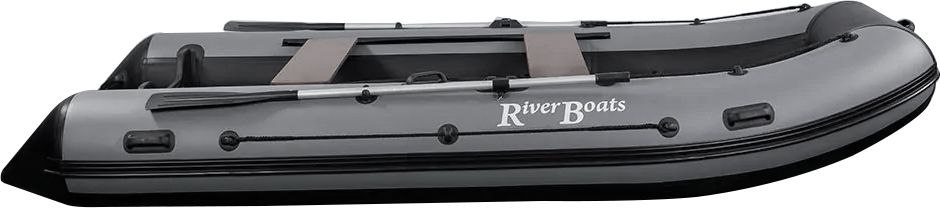Надувная лодка ПВХ, RiverBoats RB 370 НДНД, черно-серый RB370NDBG - фото 7
