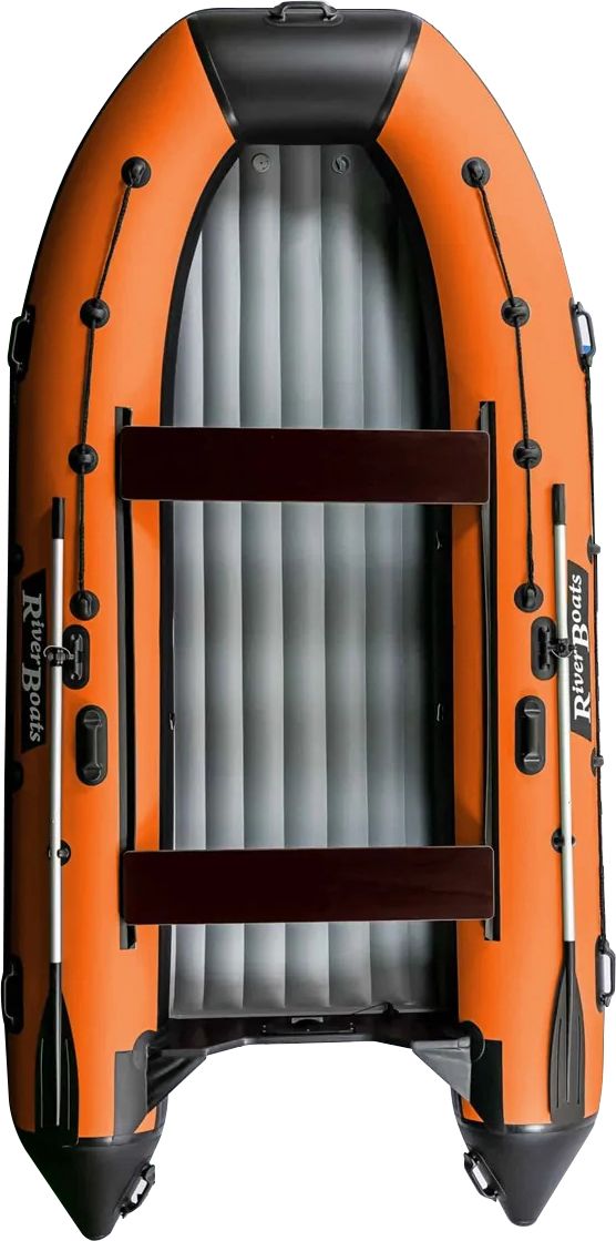 Надувная лодка ПВХ, RiverBoats RB 410 НДНД, черно-оранжевый RB410NDBO катушка для смотки кабеля защита про черно оранжевый