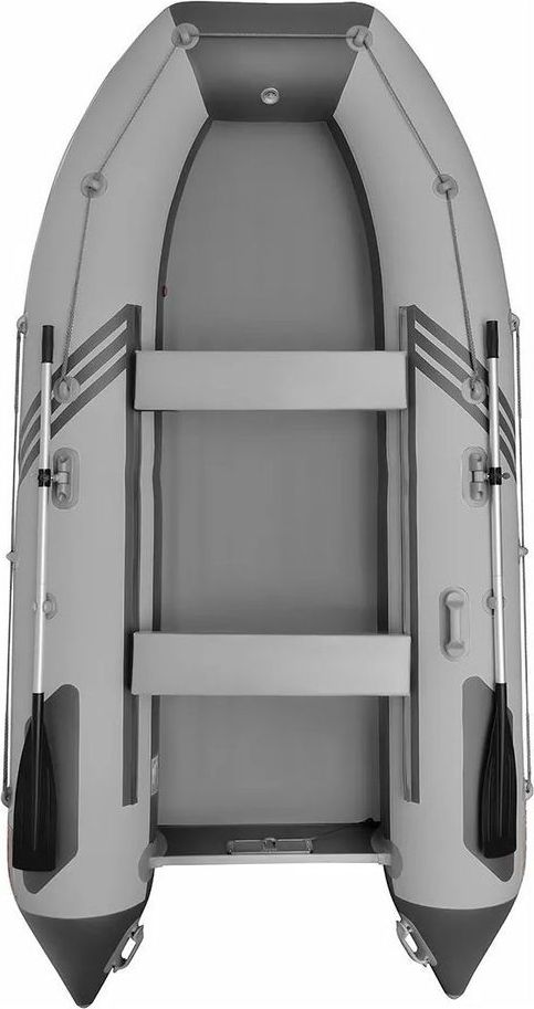 Надувная лодка ПВХ Roger Zefir 4400 НДНД (PRO), серый/графит RZ4400ND-PRO-G/G ножной насос kraft