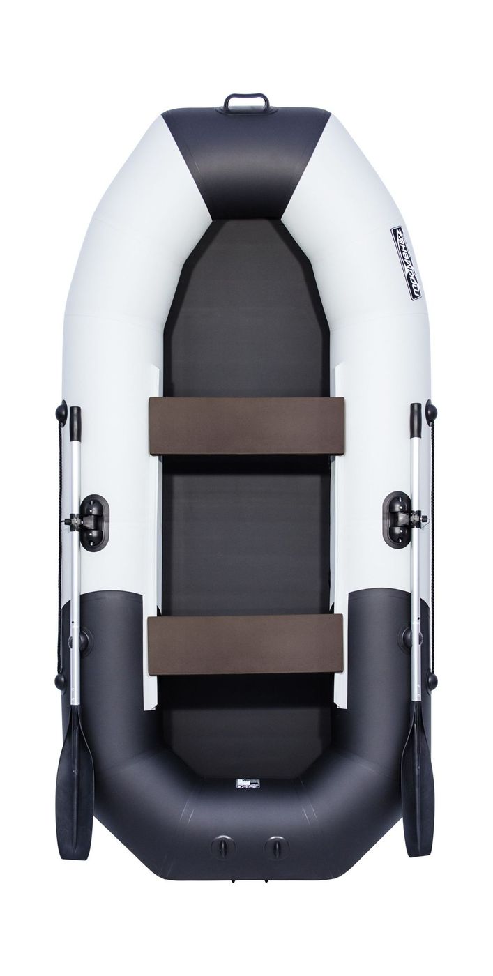 Надувная лодка ПВХ, Таймень NX 270 Комби, светло-серый/черный 00171349, размер 670х195 - фото 6