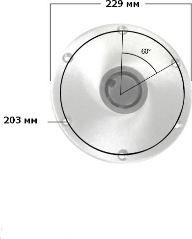 Основание D229 мм/d73 мм, врезное для стоек Plug-in 3300850A1