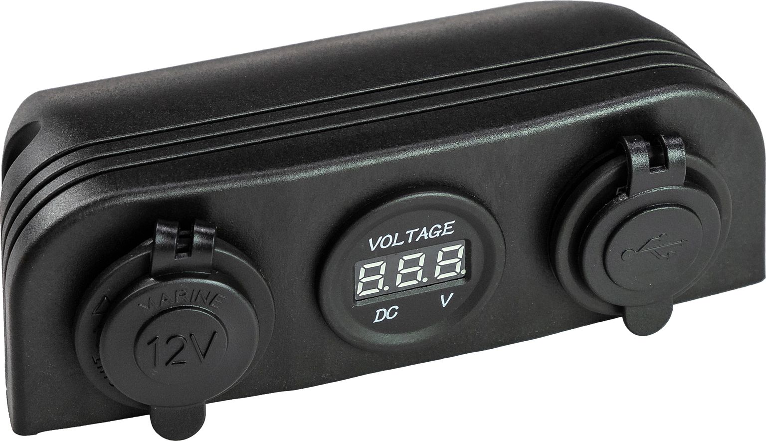 Панель с USB-разъемом 5в 2.1А, прикуривателем и вольтметром AD9-1011/2013/4010