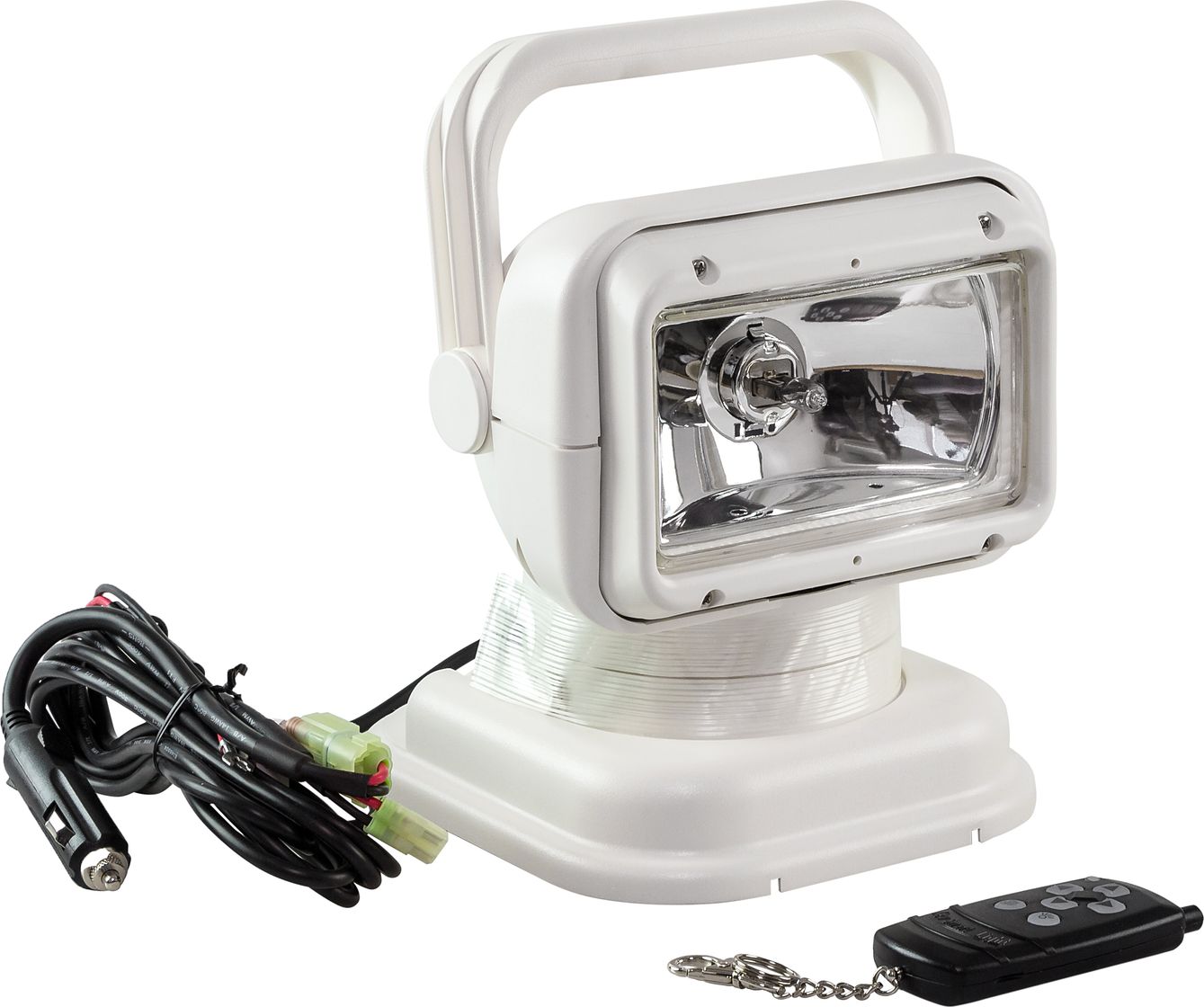 Прожектор с дистанционным управлением, белый корпус, галоген, брелок, модель 950 SL001AWSD