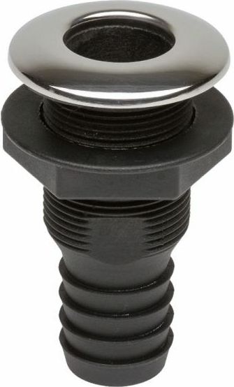Разъем водосброса пластиковый с крышкой из нержавеющей стали под шланг 32 мм черный BS3504 2135₽