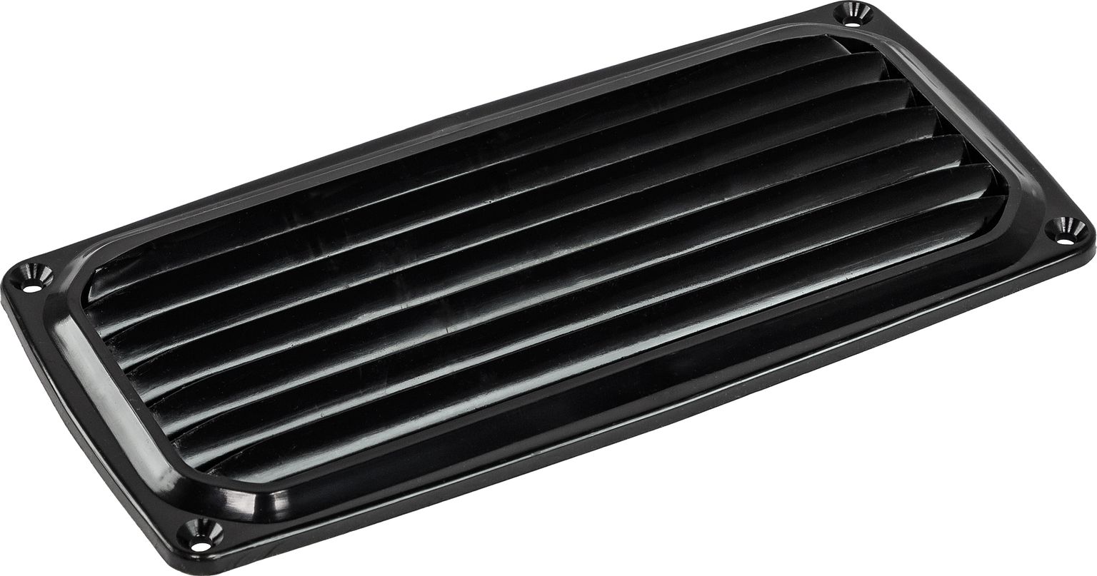 Решетка воздухозаборника 200x100 мм, цвет черный 16311 уплотнение для люков nuova rade 44554