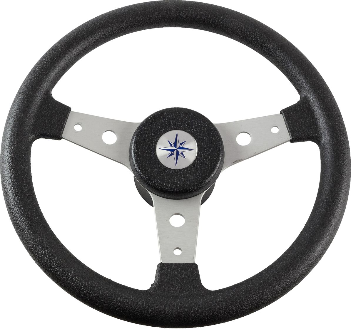 Рулевое колесо DELFINO обод черный, спицы серебряные д. 340 мм VN70401-01 рулевое колесо 7400 7400ss