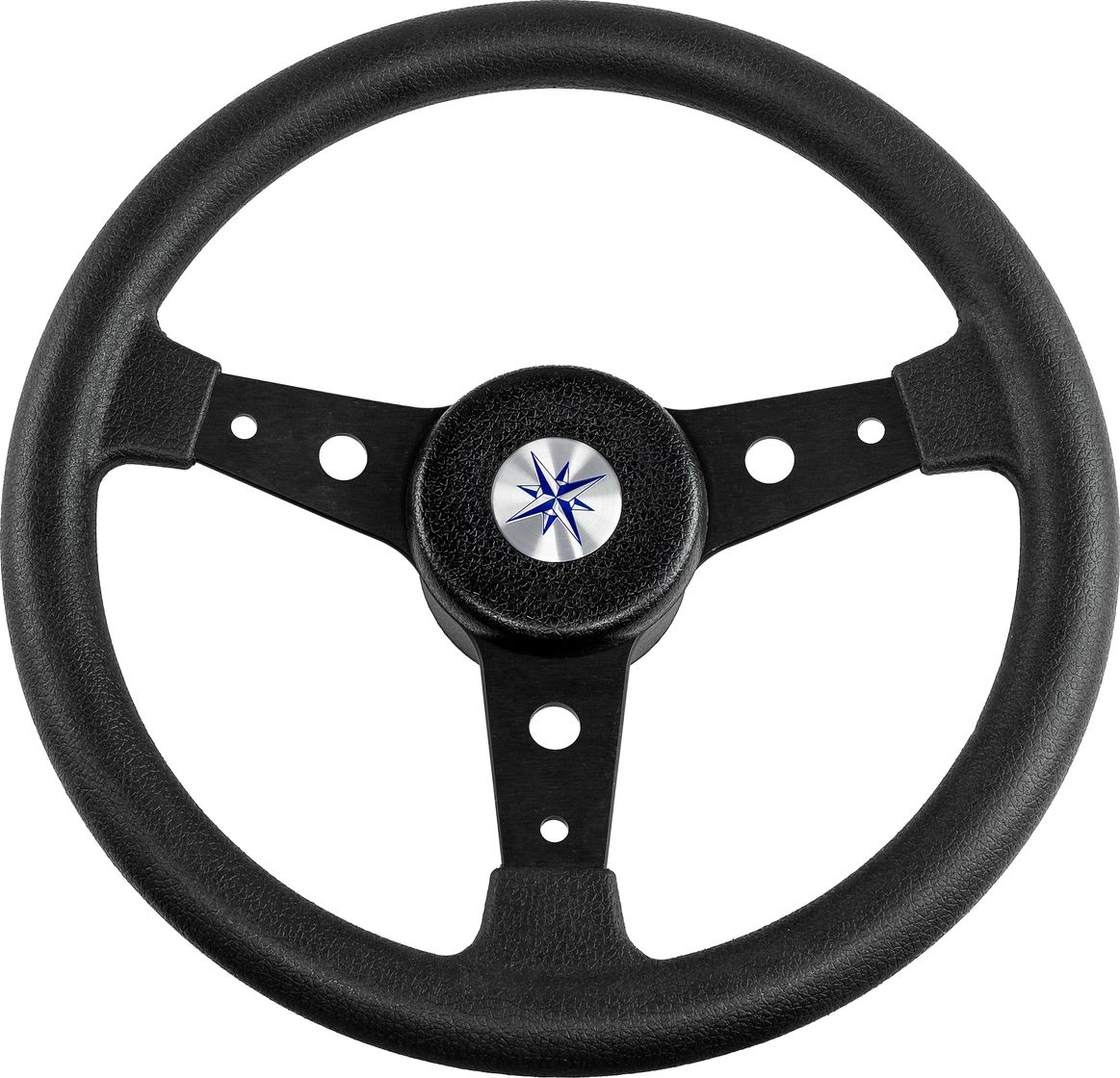 Рулевое колесо DELFINO обод и спицы черные д. 340 мм VN70402-01
