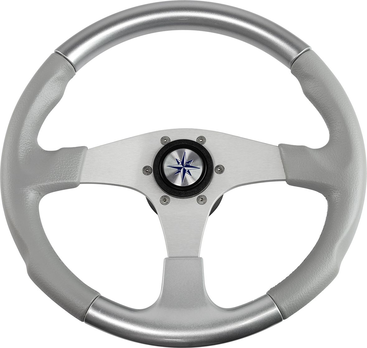 Рулевое колесо EVO MARINE 2 обод серосеребряный, спицы серебряные д. 355 мм VN850003-93 рулевое колесо orion обод спицы серебряные д 355 мм vn960101 01