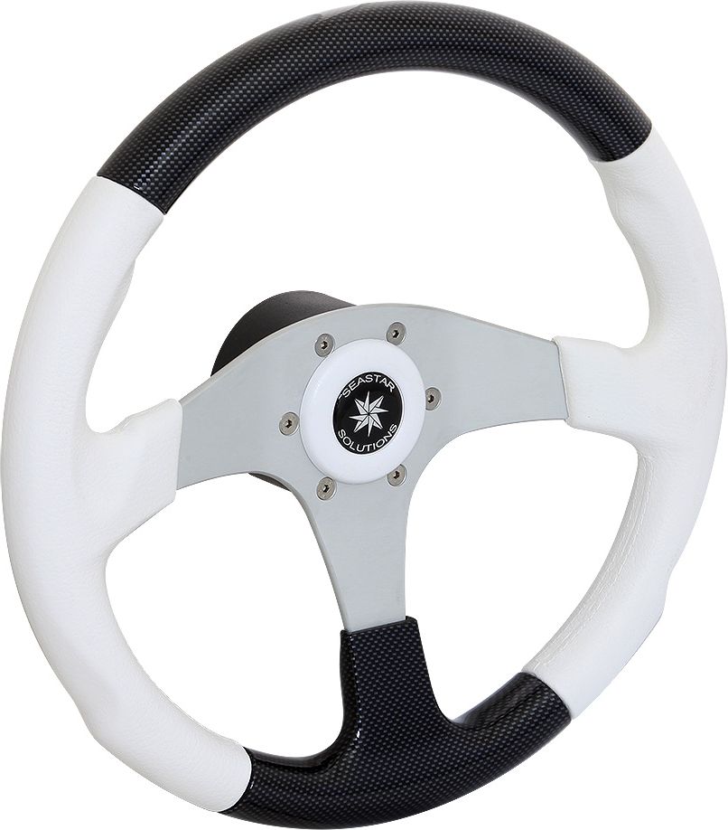 Рулевое колесо «Evolution», белый обод с карбоновыми вставками. more-10016468
