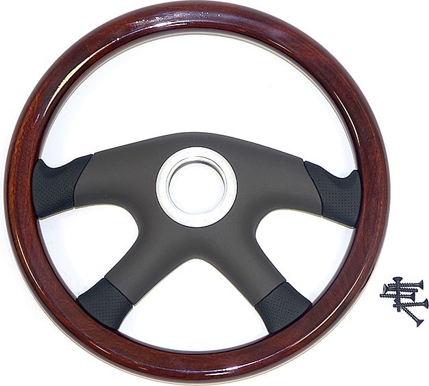 Рулевое колесо Lampedusa LAMPEDUSA рулевое колесо orion обод черносеребристый спицы серебряные д 355 мм vn960101 93