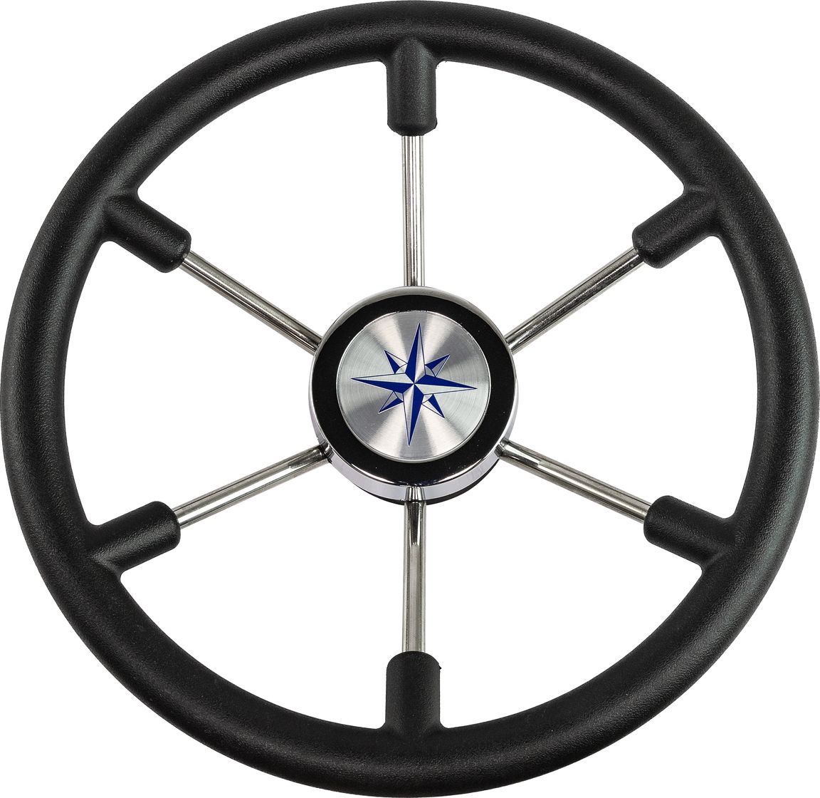 Рулевое колесо LEADER PLAST черный обод серебряные спицы д. 360 мм VN8360-01 рулевое колесо delfino обод спицы серебряные д 310 мм vn70103 01
