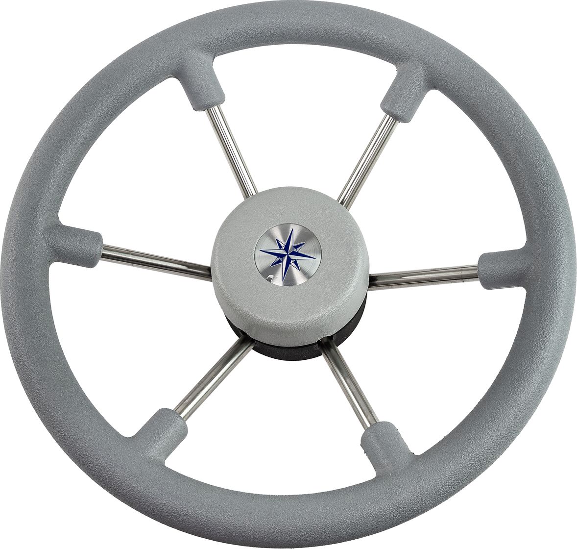 Рулевое колесо LEADER TANEGUM серый обод серебряные спицы д. 330 мм VN7330-03