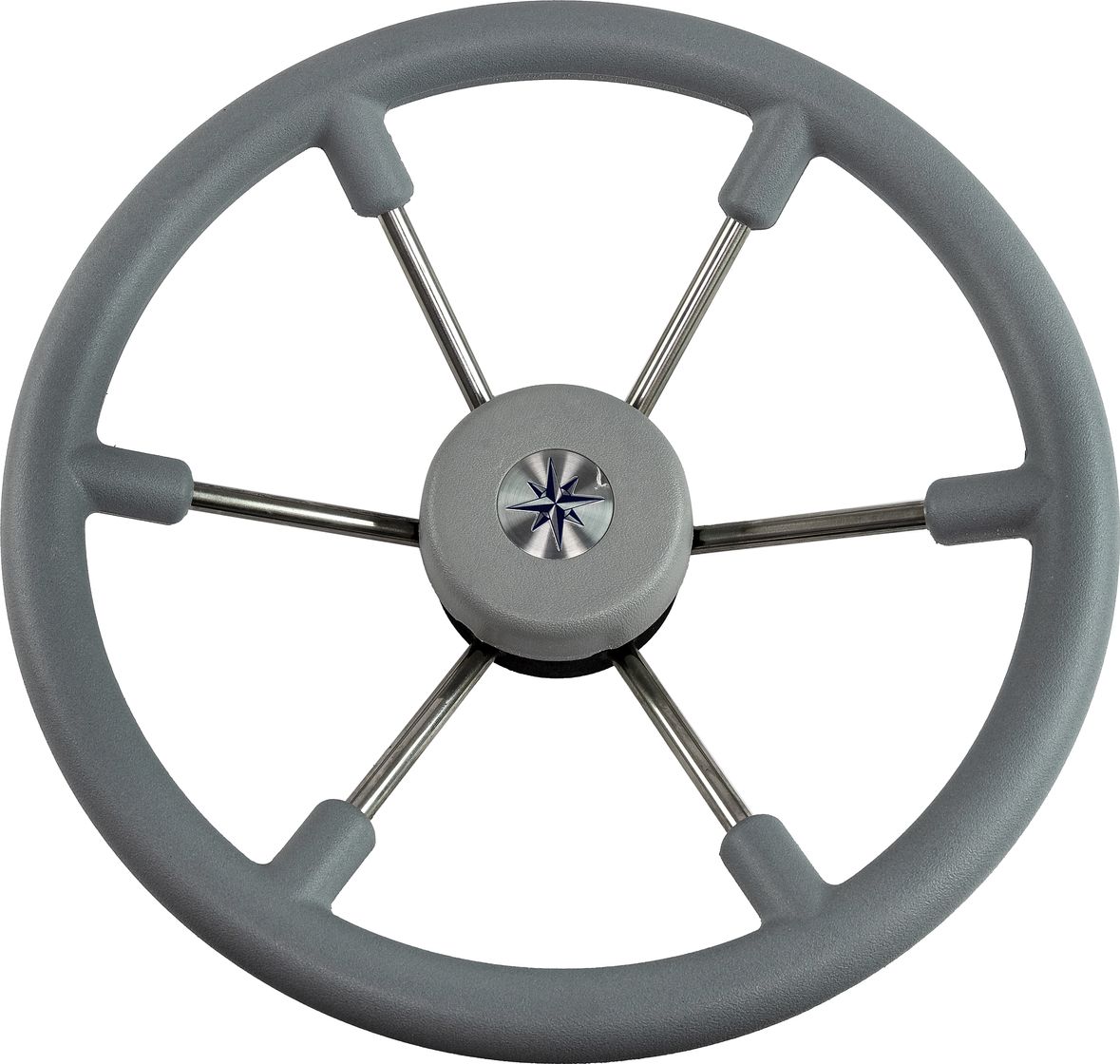 Рулевое колесо LEADER TANEGUM серый обод серебряные спицы д. 360 мм VN7360-03 заглушка декоративная для рулевых колес leader tanegum серая vn00010 03