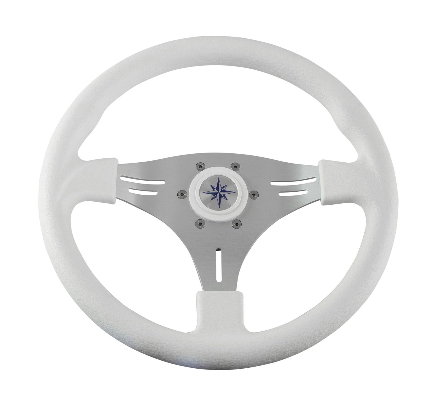 Рулевое колесо MANTA обод белый, спицы серебряные д. 355 мм VN70551-08 рулевое колесо evolution белый обод с карбоновыми вставками more 10016468