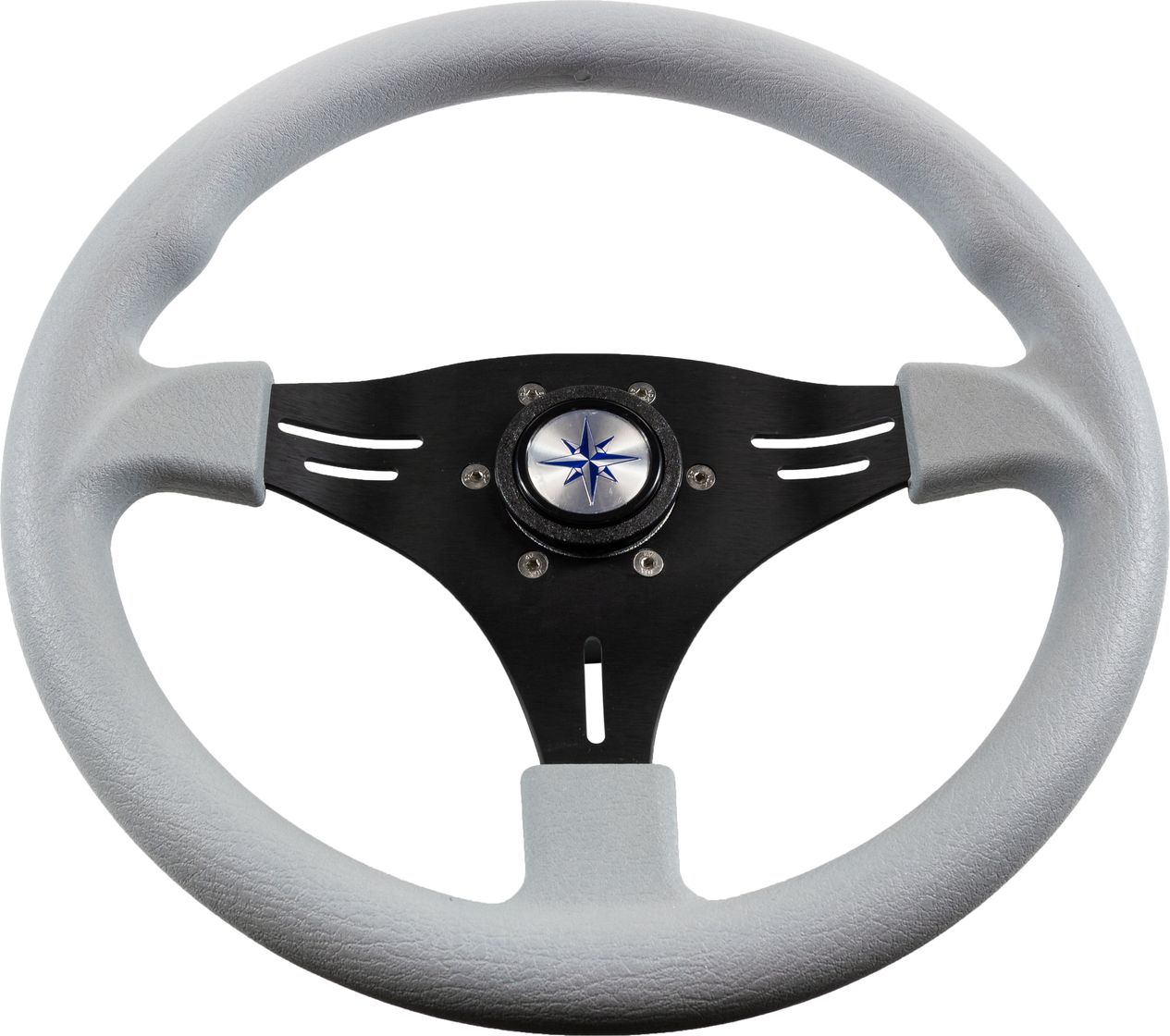 Рулевое колесо MANTA обод серый, спицы черные д. 355 мм VN70552-03 рулевое колесо leader tanegum серый обод серебряные спицы д 360 мм vn7360 03