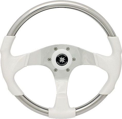 Рулевое колесо «Matrix», белый обод. more-10016474 колесо для двухколесной тачки variant 12410 3 25 3 00 8 к99 2с камерное с подшипником 20 мм обод металл