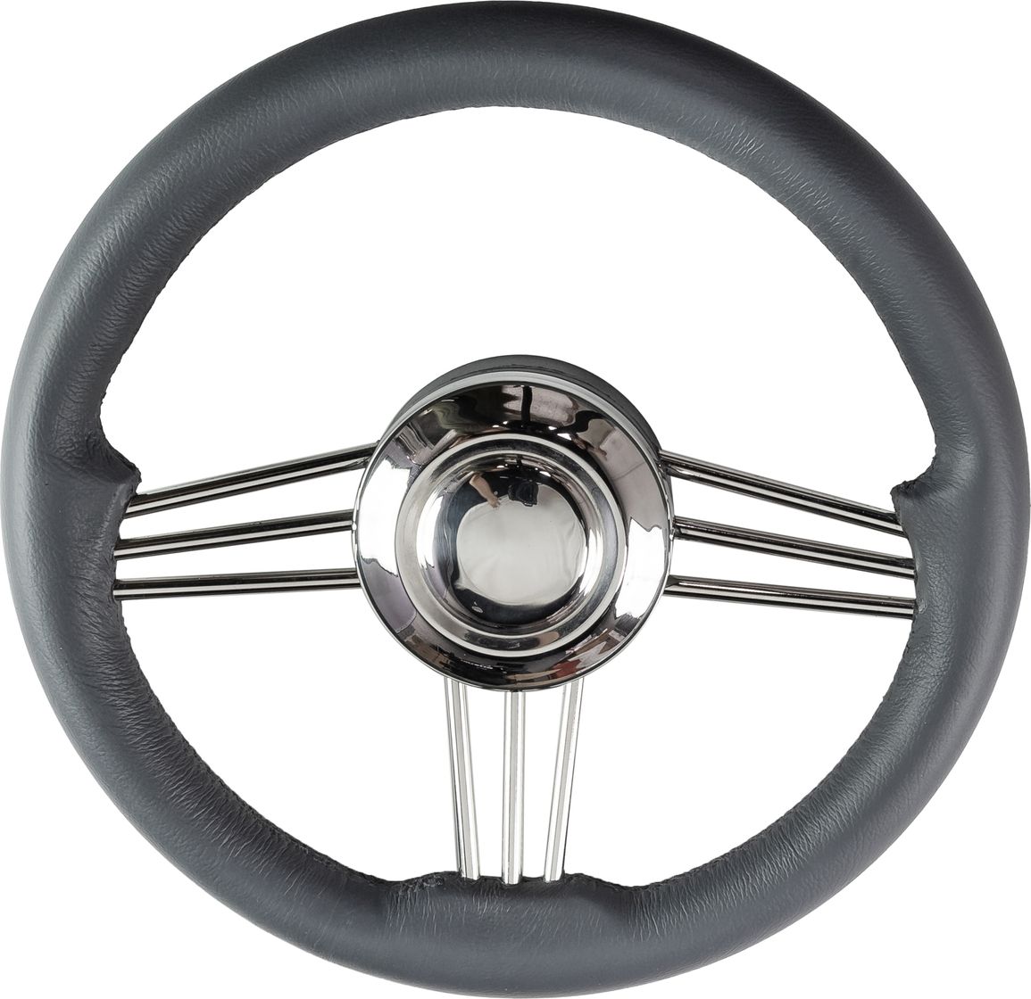 Рулевое колесо Osculati, диаметр 350 мм, цвет серый (имитация кожи) 45-172-35 колесо пенополиуретановое d 360 мм ступица диаметр 13 мм длина 90 мм