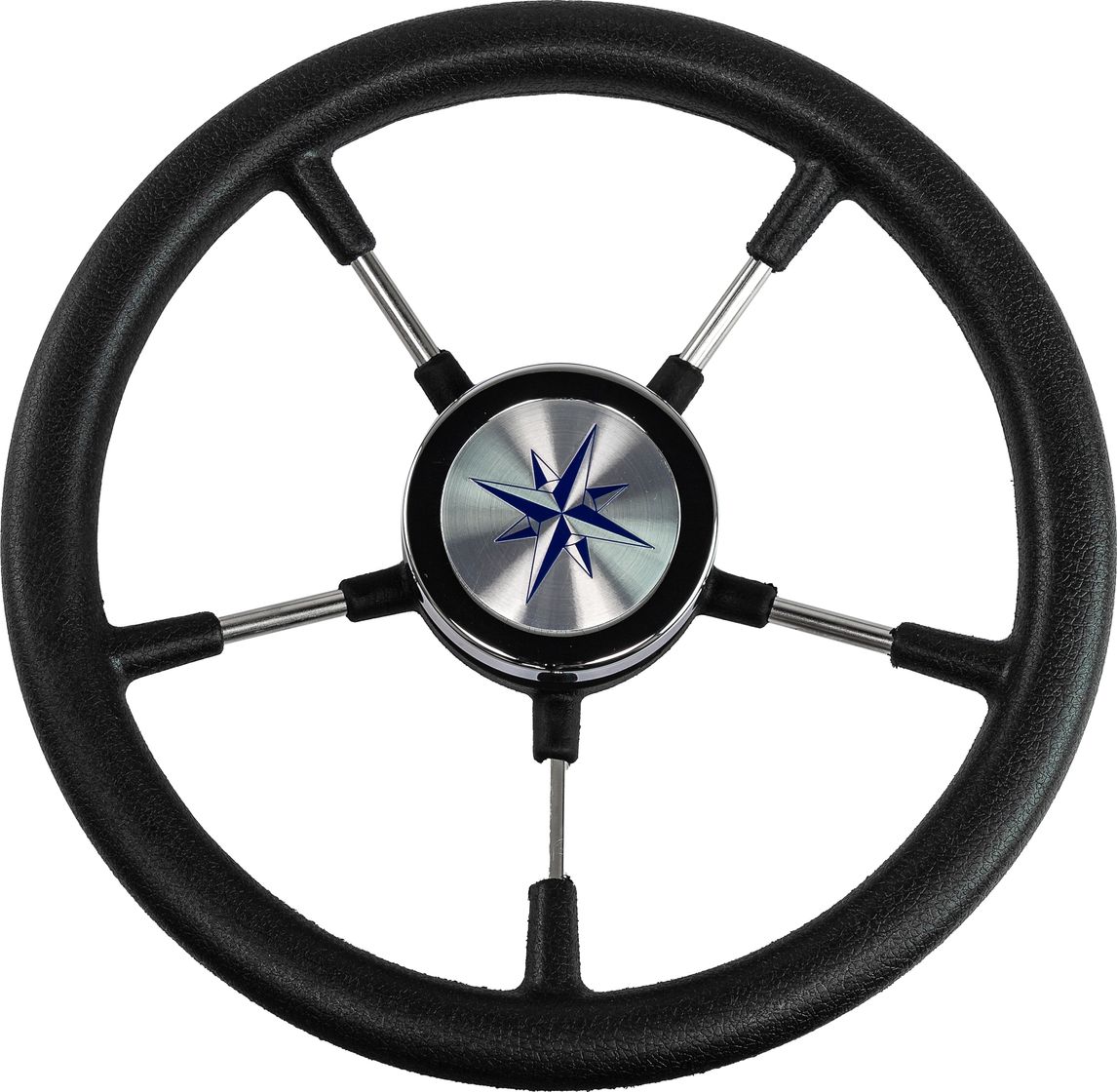 Рулевое колесо RIVA RSL обод черный, спицы серебряные д. 320 мм (упаковка из 6 шт.) VN732022-01_pkg_6