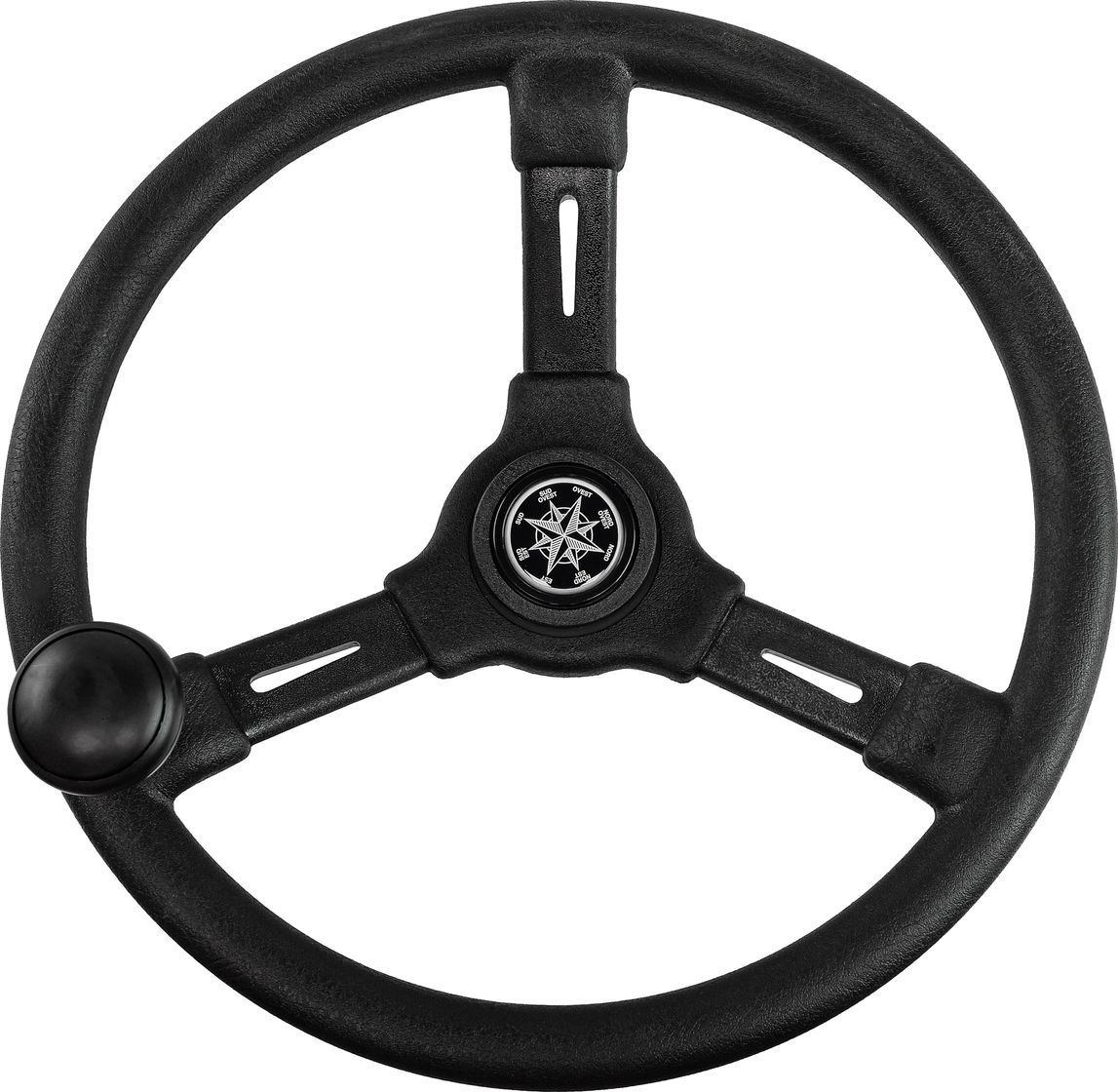 Рулевое колесо RIVIERA черный обод и спицы д. 350 мм со спинером VN8250-01 рулевое колесо elba обод белый спицы серебрянные д 320 мм vn70311 08