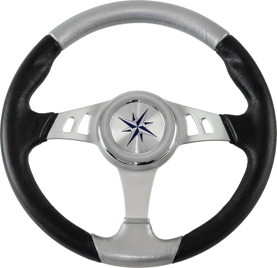 Рулевое колесо SKIPPER обод черносеребристый, спицы серебряные д. 350 мм VN835001-93 рулевое колесо delfino обод серый спицы серебряные д 310 мм vn70103 03