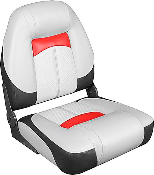 Кресло Premium Hi-back Qualifier, серое с темно-серым и красным more-10252321 кресло premium hi back all weather белое с темно серым и красным more 10252315