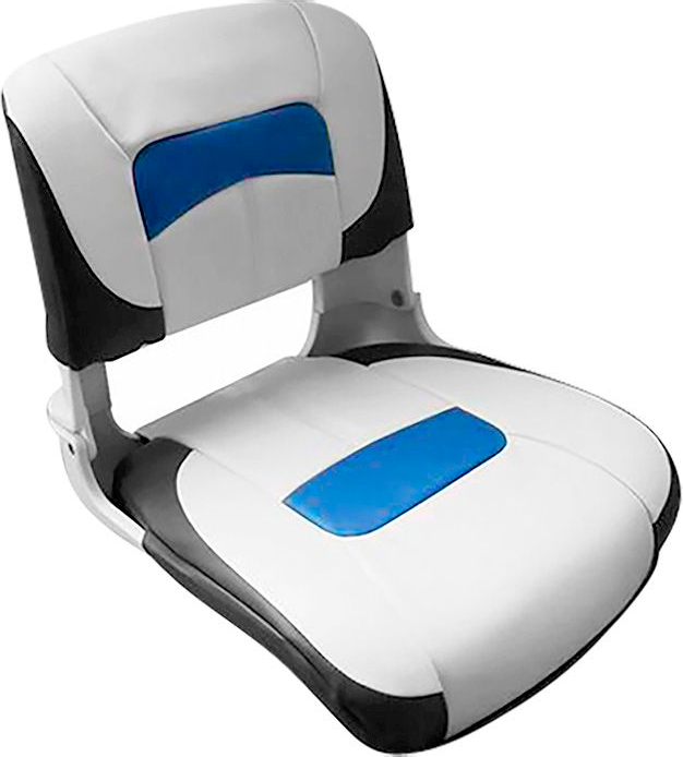 Кресло Premium Hi-back Qualifier, серое с темно-серым и синим more-10252322