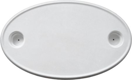 Столешница овальная пластиковая 450х750 мм 1670006, цвет белый - фото 2