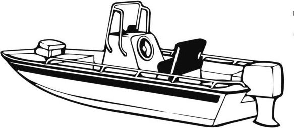 Тент транспортировочный для лодок длиной 4,3-4,9 м, шириной 2,1 м с центральной консолью 46-503-03, цвет серый