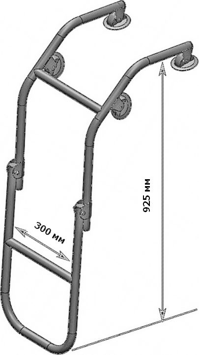 Трап складной с бортовым креплением для НЛ нержавеющий Код товара ...