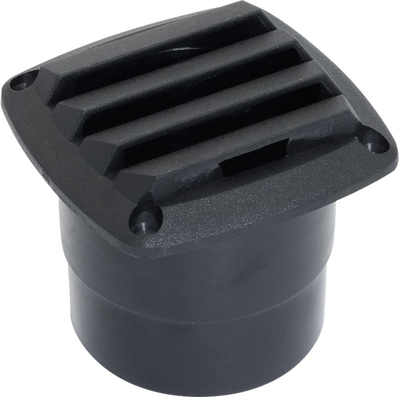 Вентиляционная решетка с патрубком, черная more-10247845 пластиковая решетка ecoteck