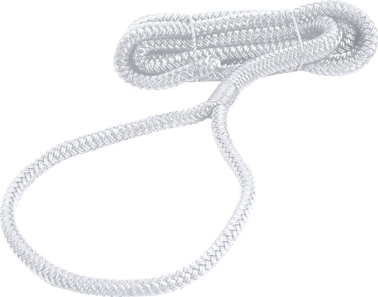 Веревка из сверхпрочного полиэфира с огонами для крепления кранца, d10 мм, L2 м, белый 06-444-51 трос полиэтиленовый белый d 8 мм l 200 м pe8bim