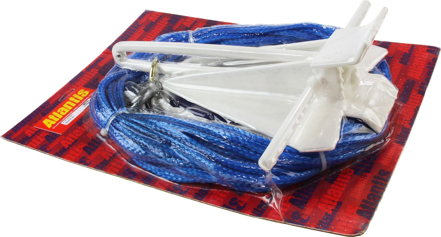 Якорь Дэнфорта 5 кг в пластиковой оболочке с цепью 1,5 м и веревкой 30 м A2393BL, цвет белый - фото 3