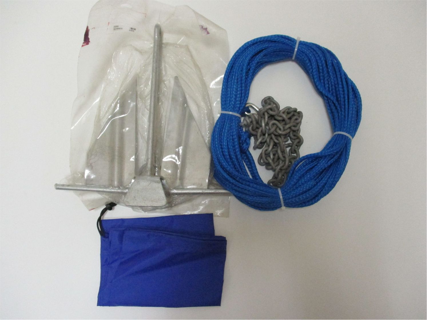 Якорь Дэнфорта 2.7 кг с цепью 1,2 м и веревкой 30 м в сумке, уцененный A2397BL utsenka - фото 2