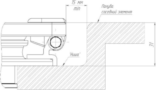 Люк палубный Альбатрос ДК (вровень с палубой) 512х512