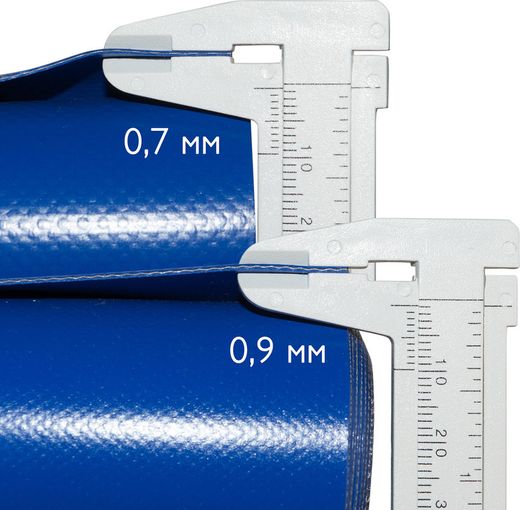 ПВХ-ткань, толщина 0,9 мм, светло-серый цвет