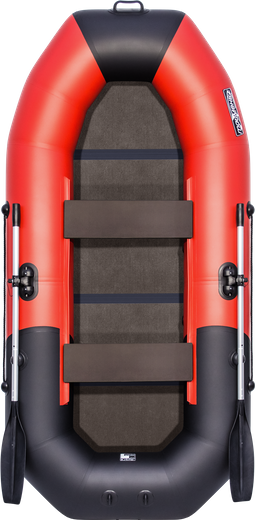 Надувная лодка ПВХ, Таймень NX 270 С Комби, красный/черный