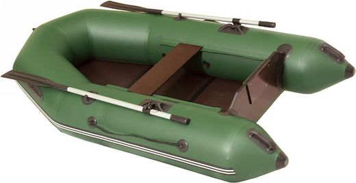Надувная моторно-гребная лодка ПВХ  М-260-ЖС ЛОЦМАН зеленый